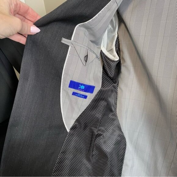 EGARA Slim Fit Charcoal Gray Dress Coat - 34 Short - Picture 7 of 10